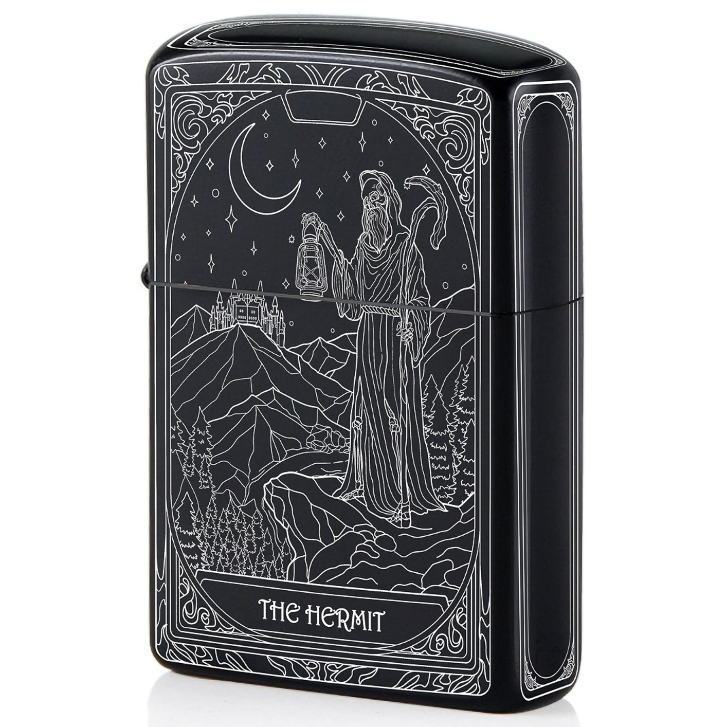 The Hermit Tarot Card Unique Design Refillable Kerosene Windproof Lighter