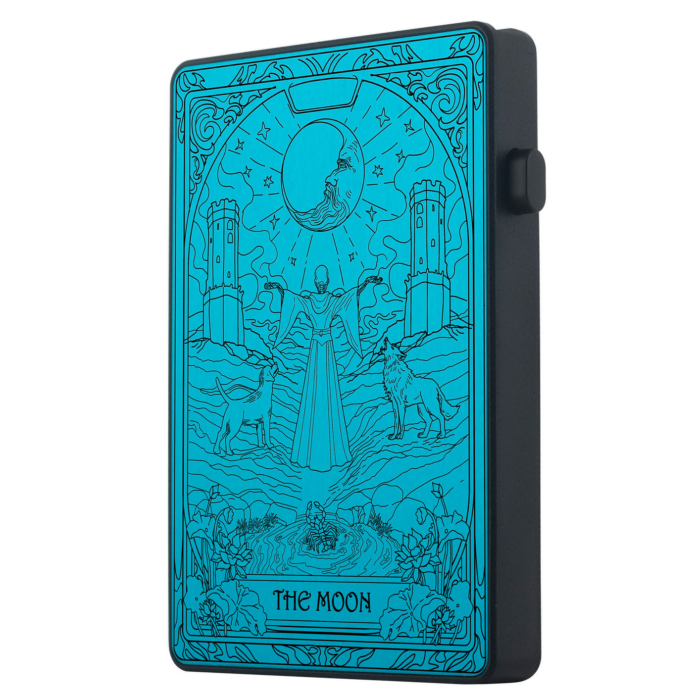 The Moon Tarot Design - Pop-up ID, Credit Card Wallet - [Press Button Model]