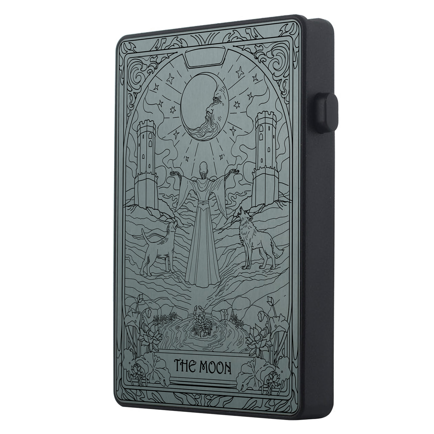 The Moon Tarot Design - Pop-up ID, Credit Card Wallet - [Press Button Model]