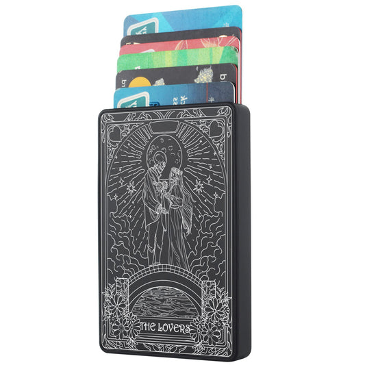 The Lovers Tarot Design - Pop-up ID, Credit Card Wallet - [Press Button Model]