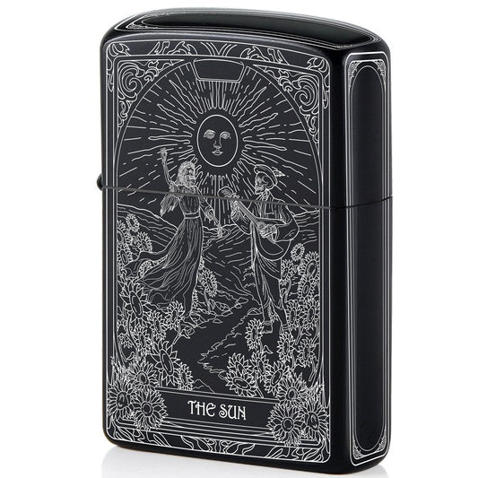 The Sun Tarot Card Unique Design Refillable Kerosene Windproof Lighter