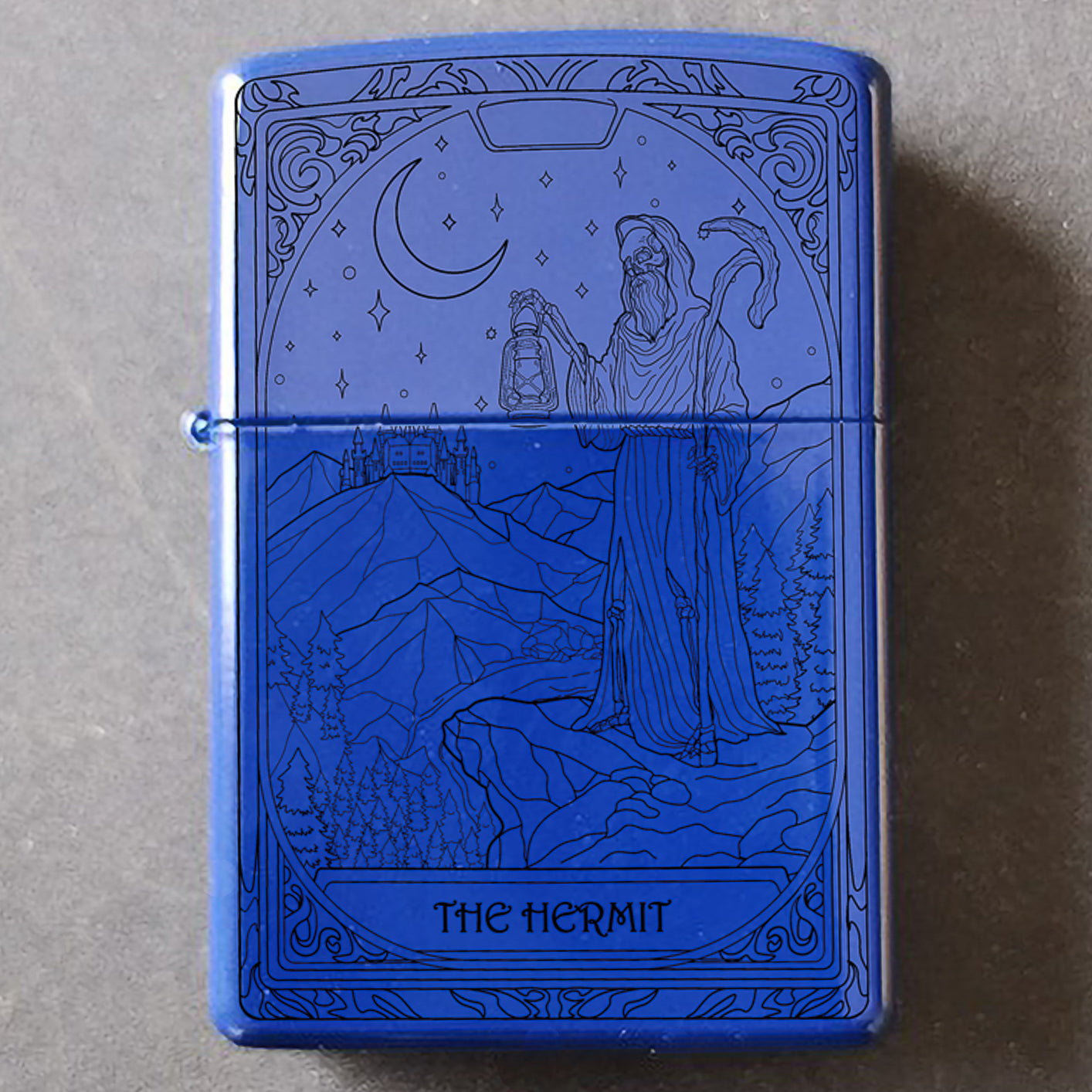 The Hermit Tarot Card Unique Design Refillable Kerosene Windproof Lighter