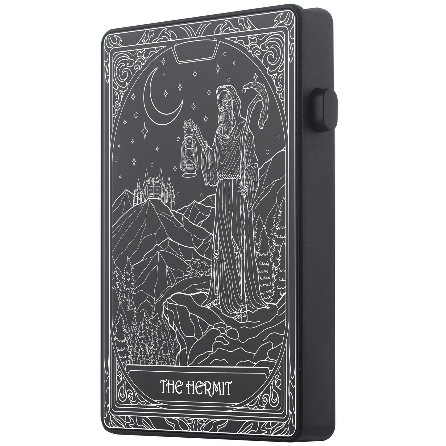 The Hermit Tarot Design - Pop-up ID, Credit Card Wallet - [Press Button Model]