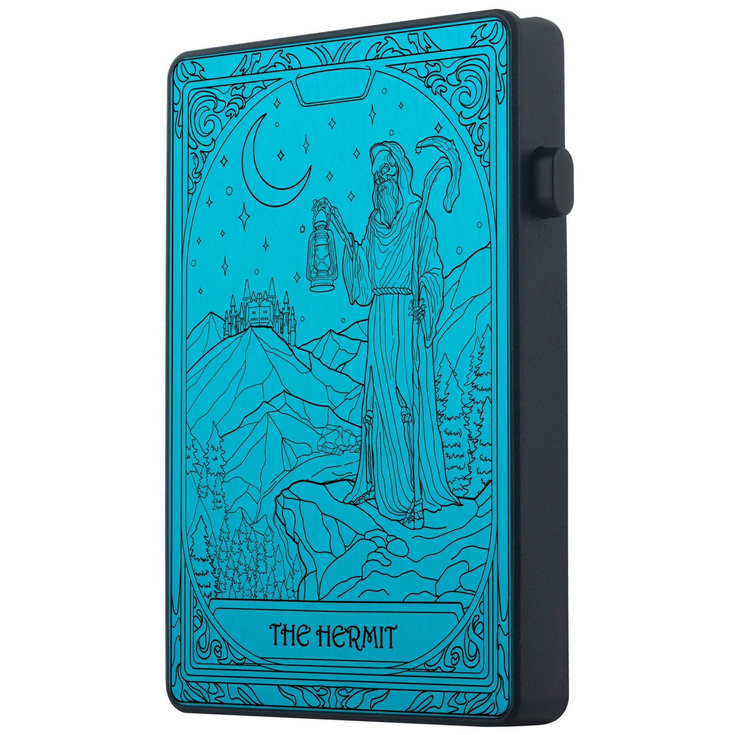 The Hermit Tarot Design - Pop-up ID, Credit Card Wallet - [Press Button Model]