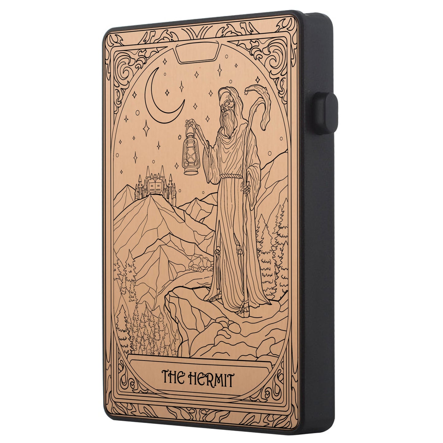 The Hermit Tarot Design - Pop-up ID, Credit Card Wallet - [Press Button Model]