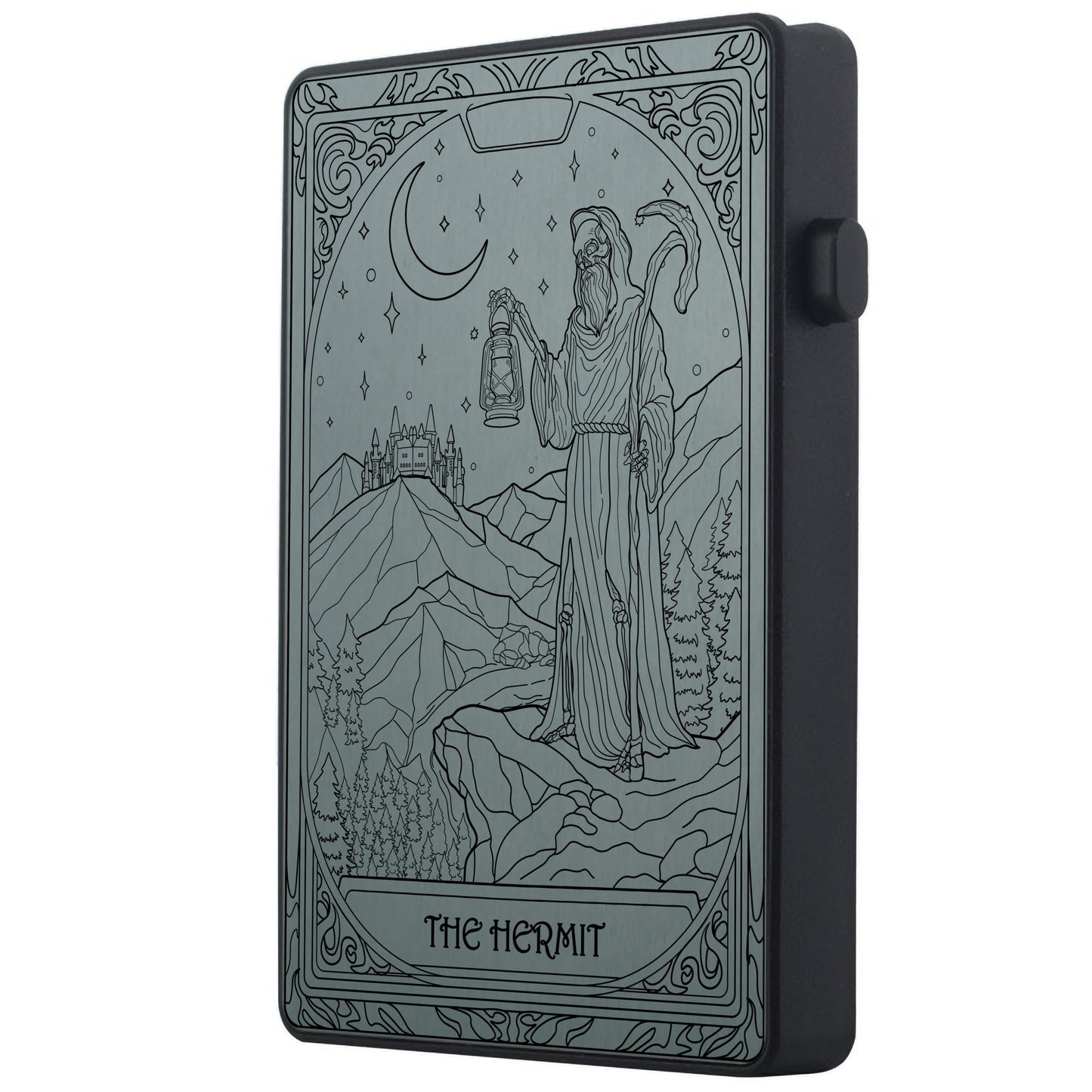 The Hermit Tarot Design - Pop-up ID, Credit Card Wallet - [Press Button Model]