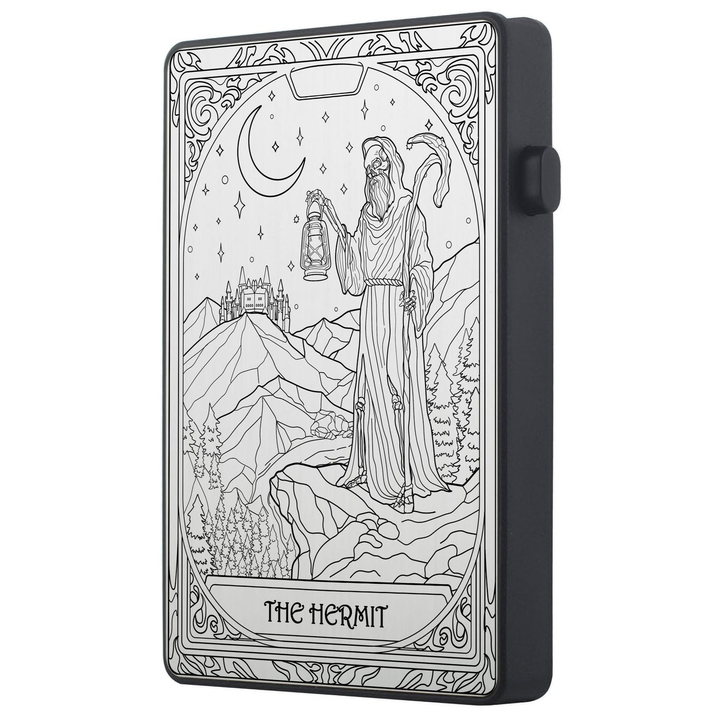 The Hermit Tarot Design - Pop-up ID, Credit Card Wallet - [Press Button Model]